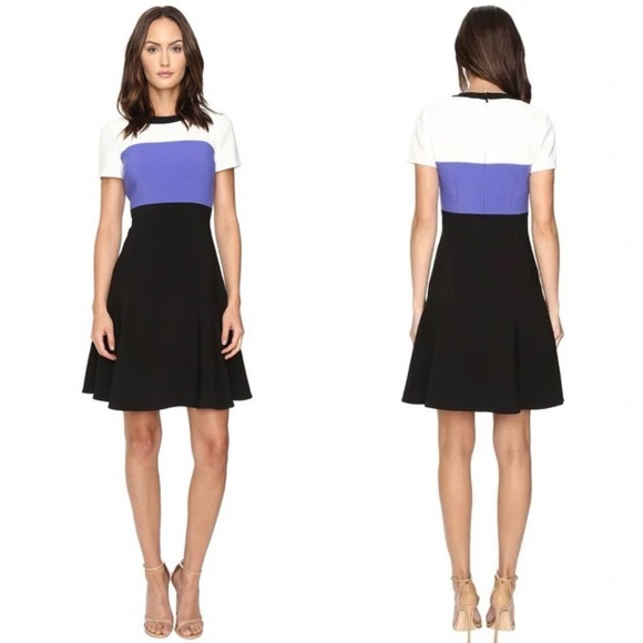 Kate Spade New York Jazz Things Up Colorblock Crepe Flip Dress Size 12 NWT
